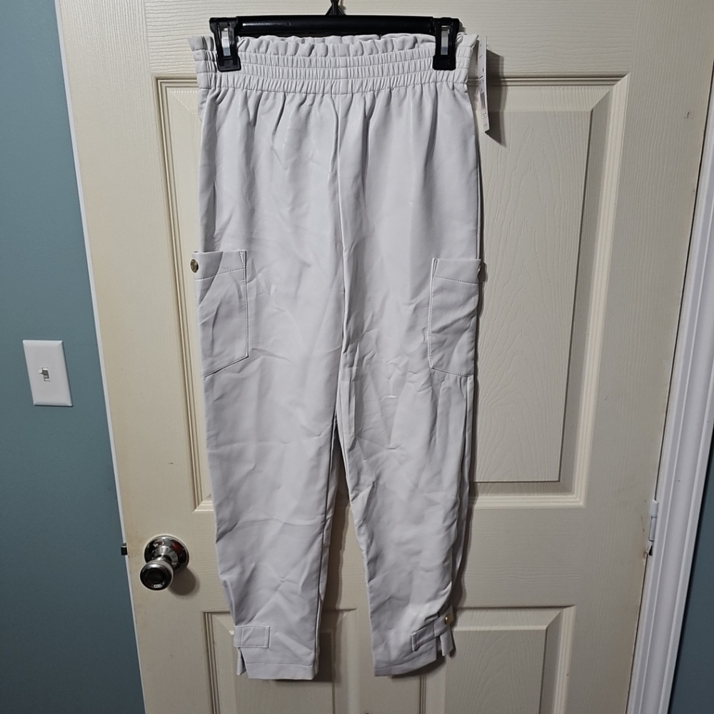 HABITUAL KIDS  FAUX‎ LEATHER PANTS IN OFF-WHITE Nordstrom Size 12 NWT BB2